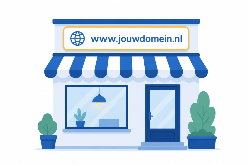 illustratie van een domeinnaam als adres van je website