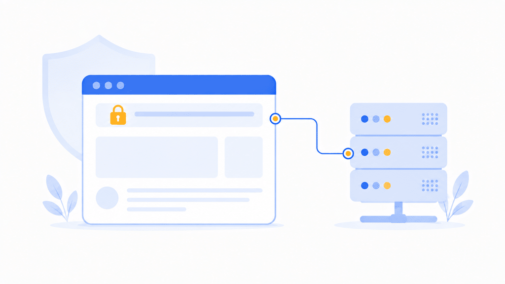 Browservenster met slotje dat laat zien hoe je een SSL certificaat installeren kunt.